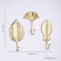북유럽 스타일 벽걸이 후크 크리에이티브한 푸른 잎 모양 코트 랙 벽걸이 키 행거 펀치하지 않음 홈 벽걸이 장식, A7