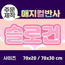 라인팩토리 주문제작 매지컬 반사 슬로건, 70x30, 일반 스웨이드, 그린