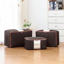 옷 실용적인 보관 이불 수납 정리 함 다용도 방수 리빙 박스 중, 쿠팡 소랑샵 중_브라운, 쿠팡 소랑샵 본상품선택