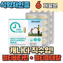 식약처인증 멀티비타민 멀티미네랄 올인원 종합영양제 활력 에너지 충전 성인 남녀 여자 여성 중년 부모님 20대 30대 40대 종합비타민, 2개(총6개월분), 2개