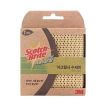 스카치브라이트 내츄럴 아크릴사 수세미 1입, 없음