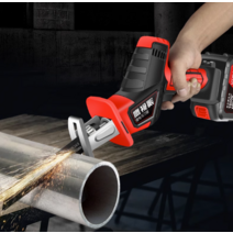 전기톱 핸드 미니 충전식 휴대용 야외 가정용 고출력, 16-220VF 고출력(358000 2배터리) 올인원