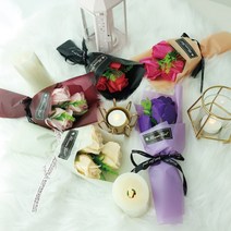 발렌타인 데이 꽃다발 비누 장미꽃 포장 케이스 선물 여자친구 이벤트용 기념일, 장미레드