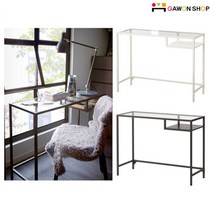 이케아 VITTSJO 강화유리 랩탑 테이블(100x36x74) /Laptop table, 색상:화이트 103.034.45