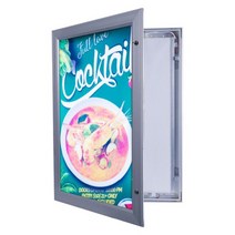 LED 형광 네온 보드 판 Lightbox 야외 초프 라이트 박스 프로모션 레스토랑 간판, [04] 500X700MM Silver