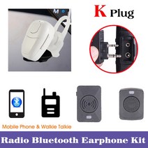 워키 토키 블루투스 헤드셋 K/M 미니 이어폰 모토로라 Baofeng 888S UV5R 용 핸드 헬드 양방향 라디오 무, 03 White K Plug