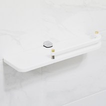 욕실플러스 Hi-130 욕실 미니 일자선반 화이트 국산 인조대리석