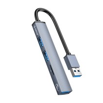 오리코 4 포트 USB 3.0 USB 2.0 알루미늄 멀티허브, USB3.0*1 USB2.0*2 TF*1