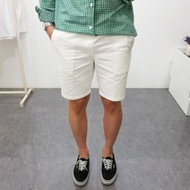 구스마켓 남성용 여름 립체크 밴딩 반바지 (3Color)