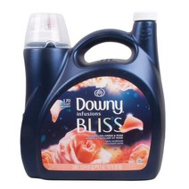다우니 인퓨전 블리스 섬유유연제 스파클링 앰버 앤 로즈 본품, 4개, 3.4L