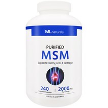 [미국번개배송] 착한명품 마이라이프 내추럴스 식이유황 MSM 2000mg 240정, 1병