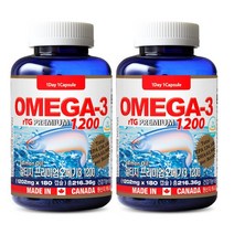 [KT알파쇼핑]Canada 캐나다정품-통라이프-프리미엄 알티지오메가3-1200+비타민D 6개월-2병, 상세페이지참조