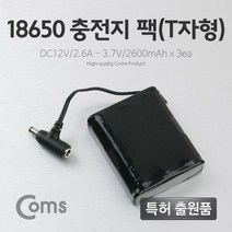 LC3094 Coms 18650 충전지 팩 T자형 DC12V 2.