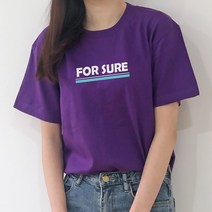 험블스튜디오 레트로 감성 여자 레터링 반팔티 퍼플 반팔 티셔츠