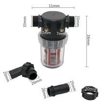 농업용 여과기 관수자재 필터 농업용 미크론 복합 정수 20mm 25mm 잔류 물이없는 슈퍼 깨끗한 초미세 여과, 1개