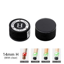 일본 오리지널 수입 KAMUI 큐 팁 당구 당구 큐 KAMUI 팁 14mm SSSMH 스누커 팁 브라운 11mm MMH 당구 액세서리, H-14mm-Clear