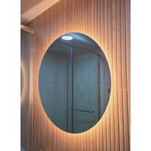 LED 500 원형 600 간접 조명 미용실 화장대 욕실 인테리어 세면대 거울 벽거울 벽면 주문 제작, 전구색