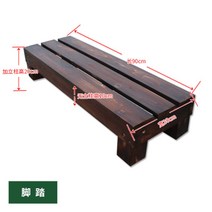 발코니 야외 데크 셀프 시공 캠핑 정원 바닥 원목 침목, 두껍게 탄화 (각 기둥 회전 기둥)