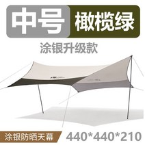 블랙코팅 그늘막 옥타 타프, 초록