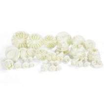 도예 조소 33 개 도자기 클레이 금형 폴리머 봄 꽃 스타 모양의 점토 도구, 33pcs set