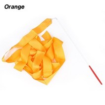 발레토슈즈 성인 취미2M Colorful Gym Ribbons Dance Rhythmic Art Gymnastics Ballet Streamer Twirling R, 한개옵션1, 07 Orange