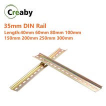 터미널 블럭 단자대 범용 타입 회로 차단기 블록 및 AC 접촉기 35mm 슬롯 DIN 레일 길이 10cm 20cm 30cm 두께 1mm C45, 6.25cm