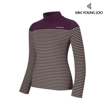 김영주 여성 양면 기모 마이크로 플리스 터틀넥 티셔츠 / 후리스 아웃도어 등산 골프 보온 기모티