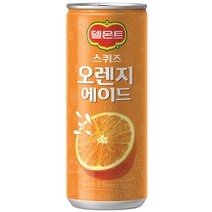 델몬트 스퀴즈 오렌지 에이드 240mlx60 캔 행사용 음료수 단체용, 60캔, 240ml