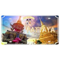 Yzfq 파타야 플라크 메탈 빈티지 푸켓 태국 여행 기념품 벽 바 클럽 홈 인테리어 30x15cm DC1464B, [20] DC1483