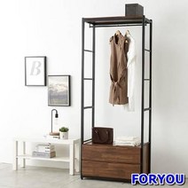 ForU92 스토리홈 리코 드레스룸 서랍장 2단 선반 수납장 장롱 행거, 빈티지, 상세페이지 참조