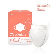 리세나르 대형 KF94 2D 새부리형 컬러마스크 30매입 개별포장 보건용 마스크, 흰색