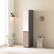 [감각적인빌트인/new리뉴얼]파로마 루시안 수납장 2단도어 300 / 냉장고장 / 냉장고수납장, 크림+핑크