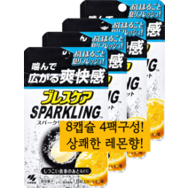 브레스케어 구취제거 입냄새제거 스파클링 레몬맛 8캡슐 X 4팩, 기본
