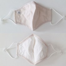 마더라이크 국내제작 잔체크 면마스크 빨아쓰는/ 숨쉬기편한/패션, sl.잔체크마스크_베지