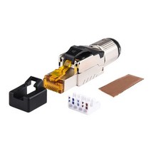 산업용 Cat6A Cat7 Cat8 툴리스 필드 종단 플러그 차폐 RJ45 빠른 설치 커넥터 크림핑 도구 필요 없음, 50 pcs_Cat8 (metal boot)