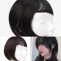 사이드뱅 앞머리 정수리가발(블랙) 특수머리 인모부분가발 정수리부분가발