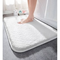 발매트 욕실 주방 화장실 매트 발판 논슬립 미끄럼방지 물기제거 거실, 뽀송이발매트_화이트