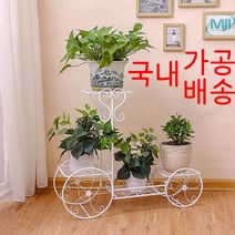 다이소 화분받침대 화분 선반 정리대 거치대, 고급형, 화이트