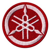 와펜 D832 - 레이싱 YAMAHA 원형 레드 패치