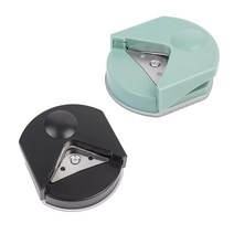 YUENTOEN 종이 코너 라운더 2개 공예 사진 카드스톡 DIY 프로젝트 라미네이트 카드 제작 및 스크랩북용 4mm 커터 펀치 도구 (블랙 그린)