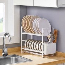 도노본 1인가구 원룸 설거지 식기건조대, 02. 도노본 2단 식기건조대 화이트