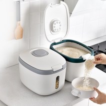 5kg 10kg 15kg 진공쌀통 밀폐쌀통 쌀독항아리, 그레이 10kg