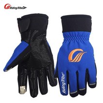 오토바이 장갑 스크린 터치 겨울 따뜻한 승마 방수 Motocross Racing Non Slip lithe coldproof Glove, 파란+XL