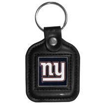 A.MINE NFL Si스키you 스포츠 팬 샵 뉴욕 자이언츠 스퀘어 가죽 키 체인 원 사이즈 블랙165058Si스키you, New York Giants