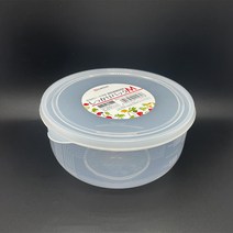 프리미엄 원형 밀폐용기 M 1.3L 신선 보관 용량 눈금 표시 일제 다용도 수납함 냉장고 정리