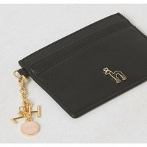 헤지스 ELINE 퍼피 참장식 소가죽 카드지갑