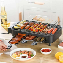 라끌렛 꼬치 구이 고기 불판 멀티 전기 그릴 직화, 블랙패키지 6종
