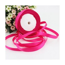 10mm 싱글 페이스 새틴 리본 웨빙 장식 선물 스마스 25 야드롤 ES, Rose Red