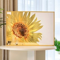 하우스뮤지엄 황금 24K 해바라기 그림 액자 금전운 개업 집들이선물 돈들어오는그림, 황금 + 꼭꼬핀1set