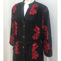 파올라 붉은 플라워 나염 자켓 A213JK6020